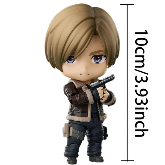 10cm Resident Evil Cute Figure, Kawaii Chibi Leon S. Kennedy Anime Action Figures - CloudAnimeStudio