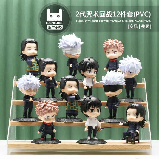 12Pcs/set Cute Jujutsu Kaisen Anime Figurines, Kawaii JJK Figures Toys Collections - CloudAnimeStudio