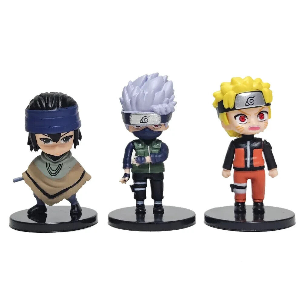 12 pcs set Naruto Shippuden Figurines, Sasuke Itachi Hinata Figure, Anime 3 in - CloudAnimeStudio