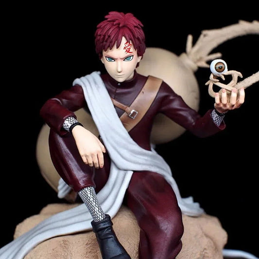 22cm NARUTO Gaara Action Figure, Animation Peripherals Kazekage Sitting Posture Statue - CloudAnimeStudio