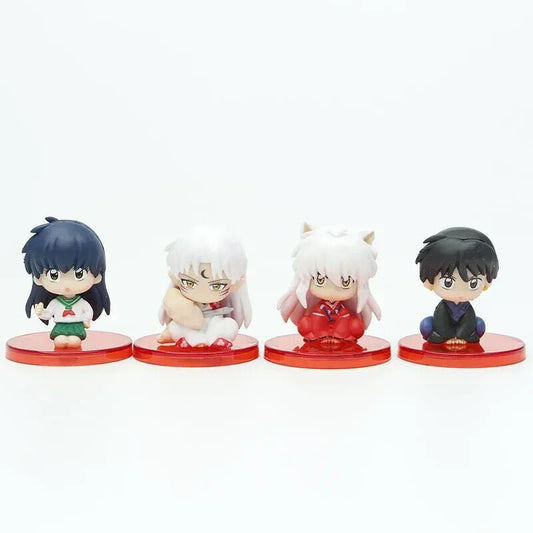 4 pc. Set Inuyasha Figure, Kagome Sesshoumaru Miroku Figurine, Cute Anime Gifts - CloudAnimeStudio