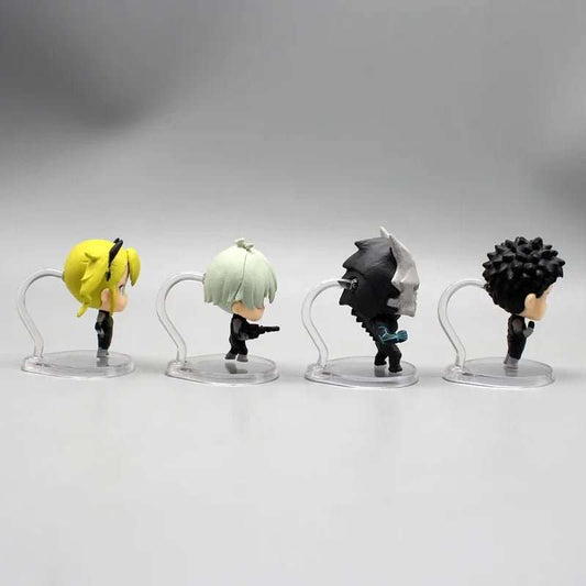 4 pcs Set Anime Toy Kaiju No 8 Capsule Figure Cute Kawaii Chibi Figurines, Kafka Hibino Reno Ichikawa Kikoru Shinomiya PVC Collection Model Toy Gift 4 cm - CloudAnimeStudio