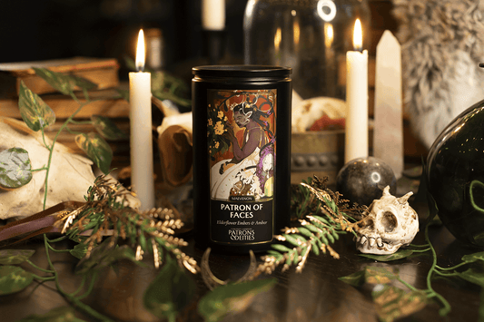 Cantrip Candles - Maevenon, Patron of Faces 16 oz. CLOUDANIMESTUDIO
