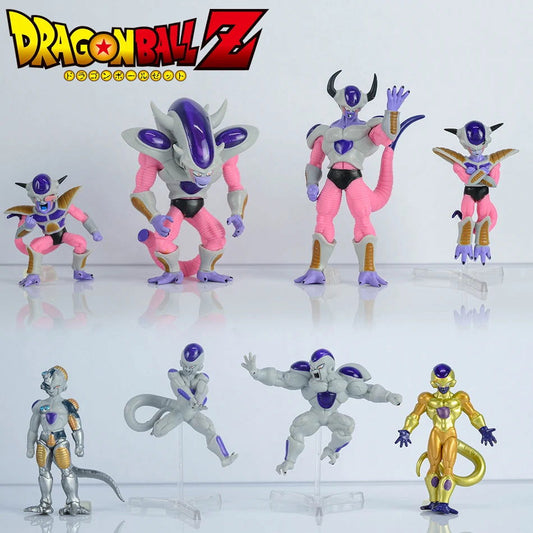 8pcs Frieza Dragon Ball Z Figure Set, Dragon Ball Super Anime Figurines First Second Third Mecha Final Form Perfect Golden Frieza - CloudAnimeStudio