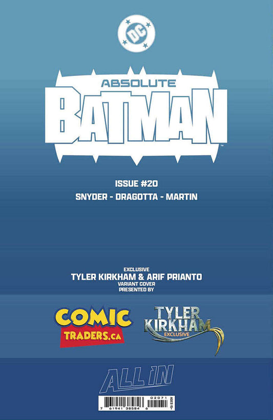 ABSOLUTE BATMAN #20 TYLER KIRKHAM EXCLUSIVE VIRGIN VAR (05/13/2026) CLOUDANIMESTUDIO