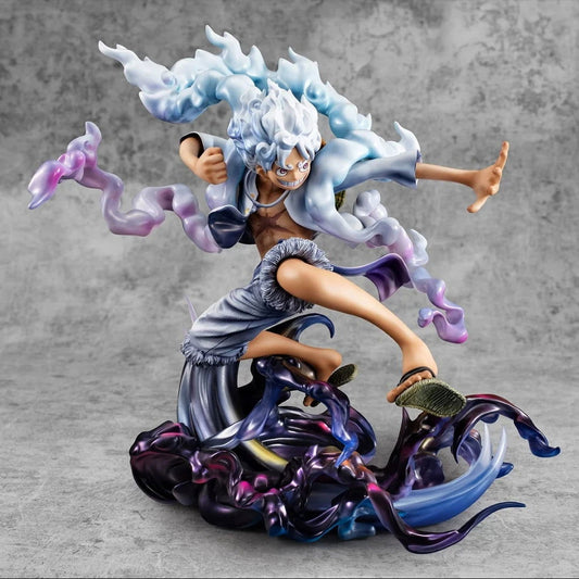 Anime One Piece Figure, Gear 5 Monkey D. Luffy Action Figurine, Sun God Nika Luffy Statue Toy Gifts 23 cm, 9 in - CloudAnimeStudio