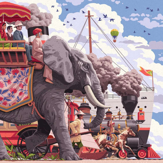 Around the World in 80 Days 750 Piece Jigsaw Puzzle Ravensburger