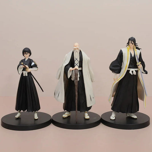 BLEACH Kuchiki Rukia Byakuya Yamamoto Genryuusai Shigekuni PVC Action Figure, Anime Figurines Standing Position Statues 16 CM - CloudAnimeStudio