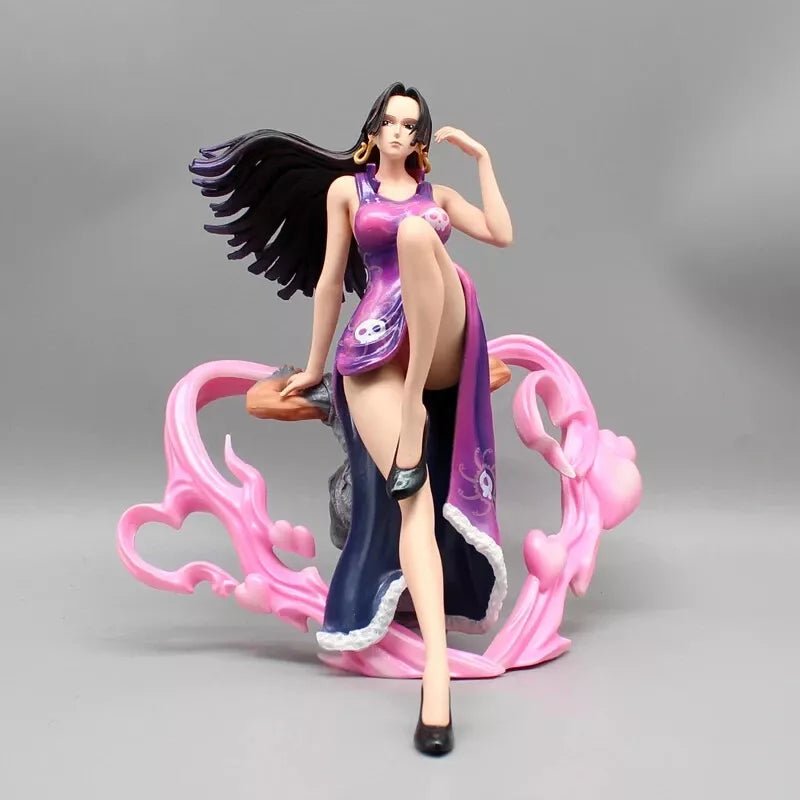 Boa Hancock One Piece Figurines, Empress Sitting on Marine Anime Figures 8 in - CloudAnimeStudio
