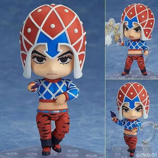 CUTE JOJO's Bizarre Adventure Anime Figures, Kawaii Chibi Guido Mista, Risotto Nero, Kars, Kujo Jotaro Action Figure PVC Toys Doll 10 cm - CloudAnimeStudio