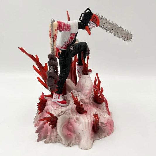 Chainsaw Man Denji Pochita Fit Standing Position Fighting Model Toy Anime Figure - CloudAnimeStudio