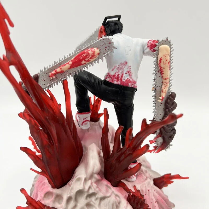 Chainsaw Man Denji Pochita Fit Standing Position Fighting Model Toy Anime Figure - CloudAnimeStudio