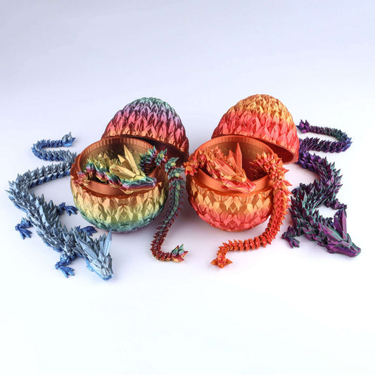 3D Printed Crystal Dragon Fidget Toy – Articulated Flexible Desk Toy Gift CLOUDANIMESTUDIO