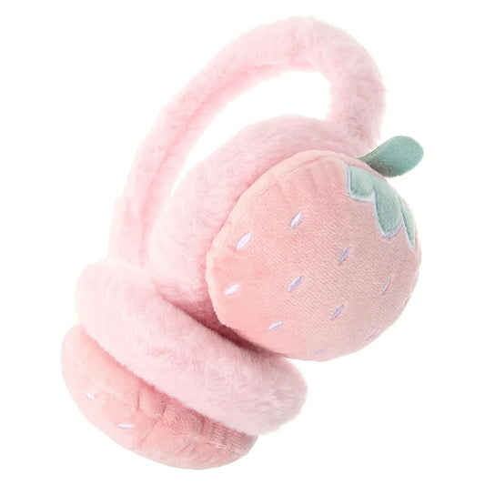 Kawaii Pink Strawberry Earmuffs CLOUDANIMESTUDIO