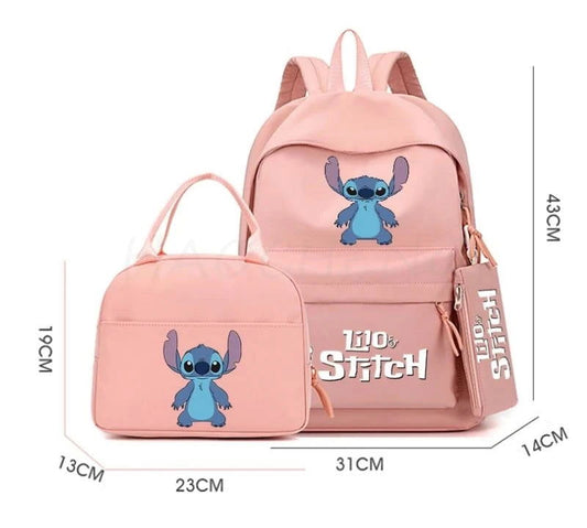 Cute Kuromi Melody Backpack For Students With Casual Lunch Bag Pencil Case, School Bag Laptop For Teenagers Rucksack Knapsack - CloudAnimeStudio