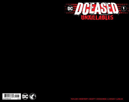Dceased Unkillables #1 (Of 3) Unknown Comics Black Blank Exclusive Var (02/19/2020) CLOUDANIMESTUDIO
