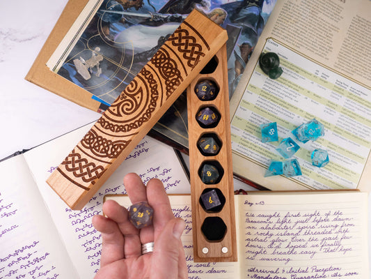 Celtic Rings | Engraved Council of 7 Dice Vault CLOUDANIMESTUDIO