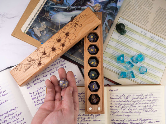 Cherry Blossoms | Engraved Council of 7 Dice Vault CLOUDANIMESTUDIO