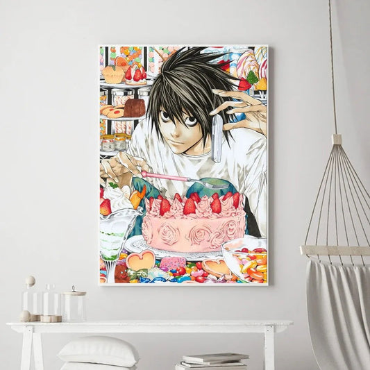 Death Note Anime Poster Prints Wall Art, Painting Bedroom Living Room Wall Bar Restaurant Decor - CloudAnimeStudio