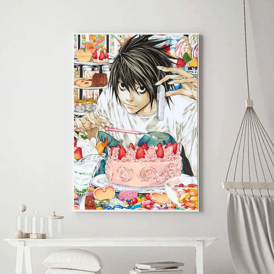 Death Note Anime Poster Prints Wall Art, Painting Bedroom Living Room Wall Bar Restaurant Decor - CloudAnimeStudio