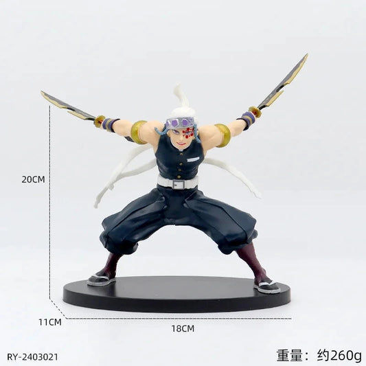 Demon Slayer Action Figures Tanjirou Nezuko Zenitsu Kanroji Mitsuri Muichirou Uzui Anime Figurines - CLOUDANIMESTUDIO