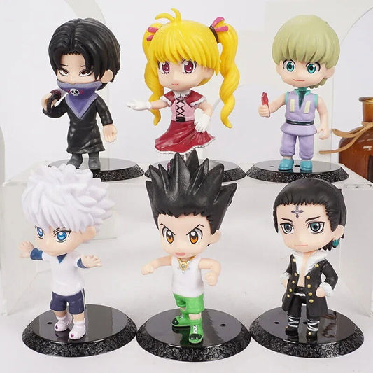 Hunter x Hunter 6 pcs Figurines, Gon Killua Biscuit Chrollo Anime Figures 4 in - CloudAnimeStudio