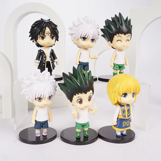 Hunter x Hunter 6 pcs Figurines, Gon Killua Kurapika Chrollo Anime Figures 4 in - CloudAnimeStudio