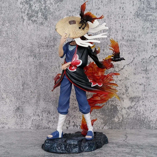 Itachi Uchiha Figure, Akatsuki Crows Red and Black Flames Amaterasu Figurines - CloudAnimeStudio