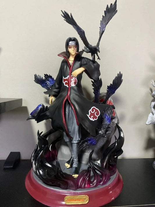 Itachi Uchiha Naruto Figure, Itachi Tsukuyomi Crows Akatsuki Black Flames Amaterasu Figurines - CloudAnimeStudio