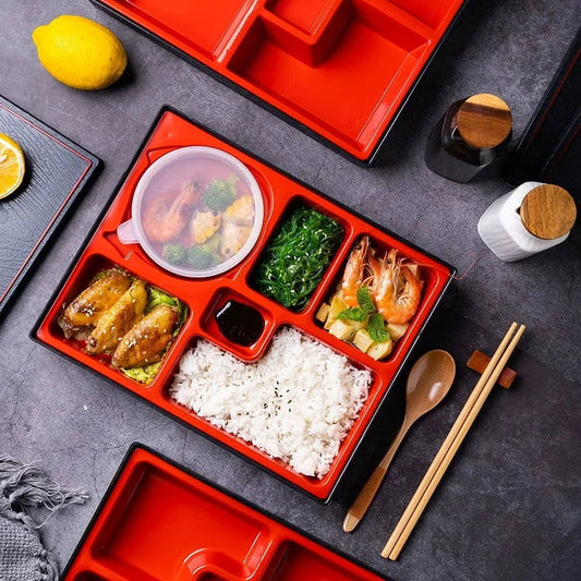 Japanese Style Business Lunch Box, Wood Grain Sushi Cooking Lunch Box, Food Storage Container - CloudAnimeStudio