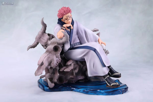 Jujutsu Kaisen Ryomen Sukuna Anime Action Figure, JJK Sukuna Throne Collectible Statue 40 cm - CloudAnimeStudio