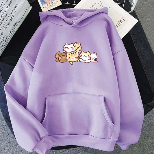 Kawaii Kitty Cuddles Hoodie CLOUDANIMESTUDIO