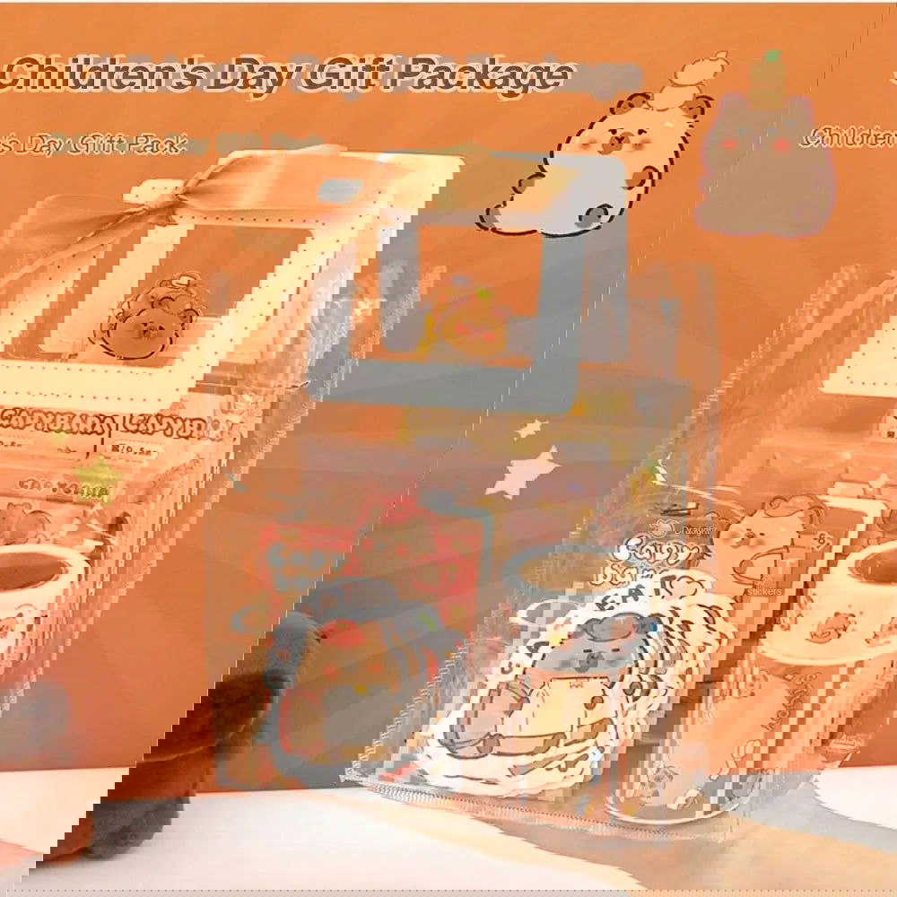 Kawaii Capybara Stationery Set, Abundant Cartoon Cute Birthday Gift for School Students - CloudAnimeStudio