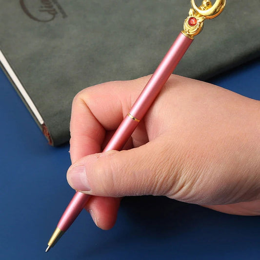 Kawaii Sailor Moon Ballpoint Pen, Black Office Pen Stationery Supplies School Student Gifts - CloudAnimeStudio