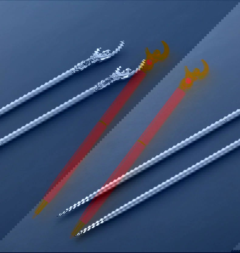 Kawaii Sailor Moon Ballpoint Pen, Black Office Pen Stationery Supplies School Student Gifts - CloudAnimeStudio