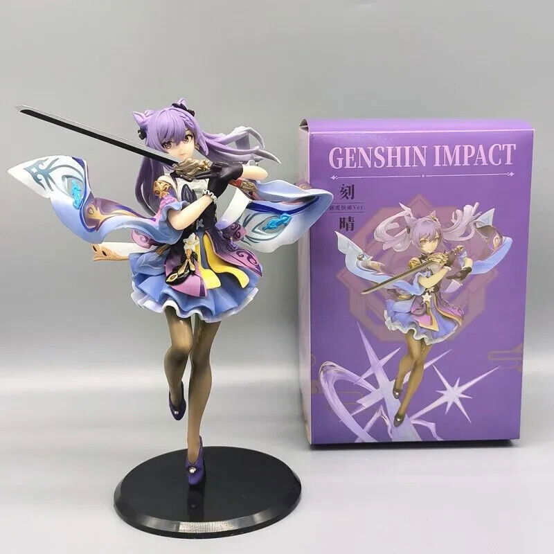 Keqing Figure, Sexy Kawaii Cute Genshin Impact Figurine, Anime Gifts 10 in - CloudAnimeStudio