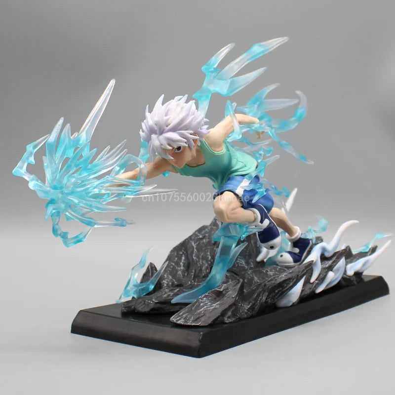 Killua Zoldyck and Gon Freecss Anime Figures, Hunter×Hunter Godspeed x Ja Jan Ken Anime Figurines Collectible Statue Model 18cm - CloudAnimeStudio