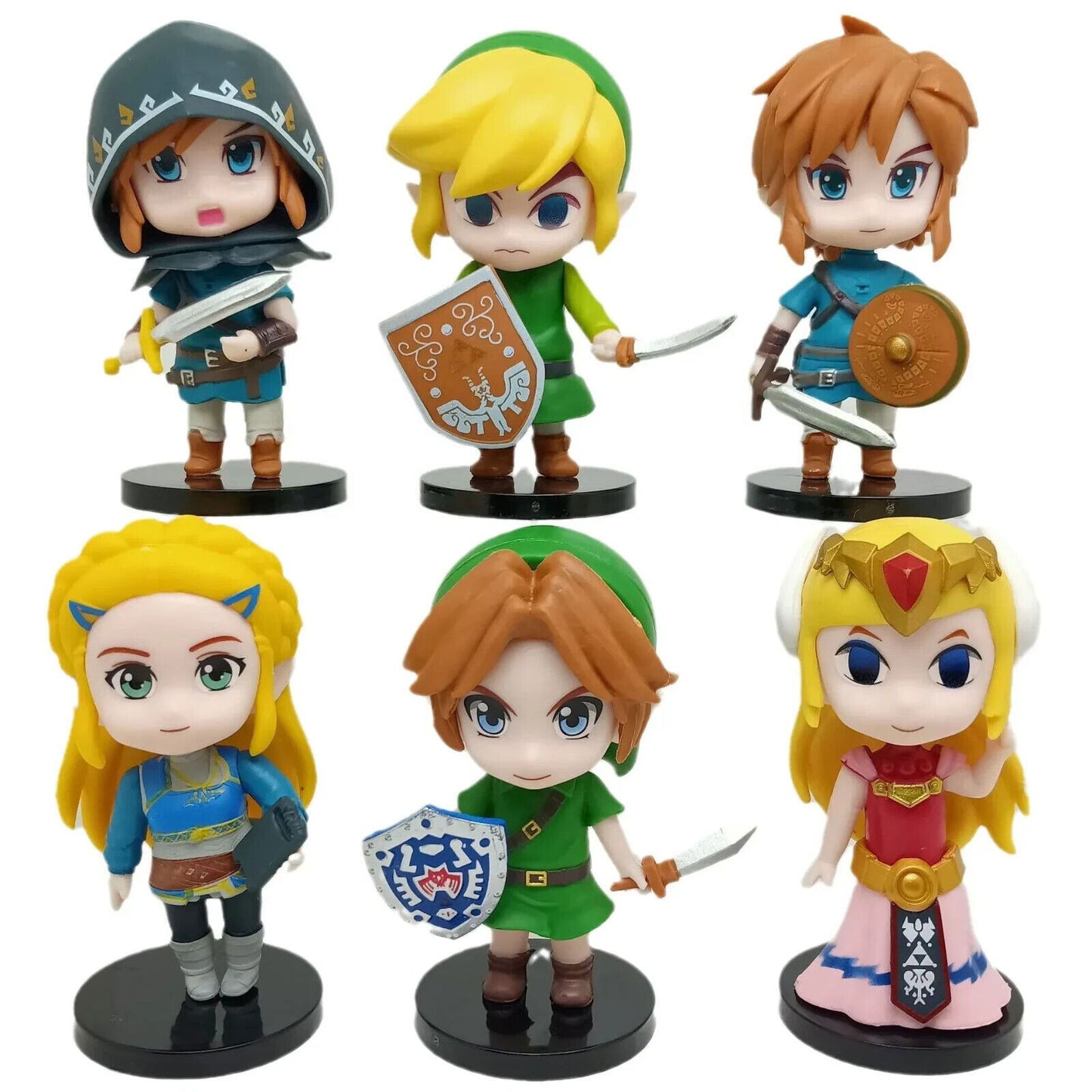Legend of Zelda 6 Pcs Set Figure, Princess Zelda and Link Gaming Figurine 4 in - CloudAnimeStudio