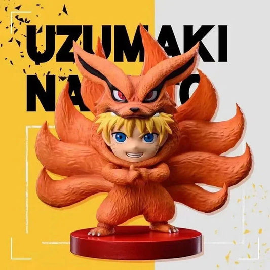 NARUTO Shippuden Chibi Figurines, Uzumaki Naruto and Gaara Tail Beast Form Action Figures Naruto Sandstorm Kawaii Cute Statues PVC Collection Toys 15cm - CloudAnimeStudio