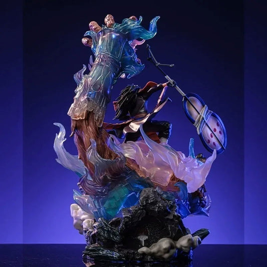 NARUTO Shippuden Figurines, Madara Uchiha and Kurama Anime Figure, Nine Tails Kyuubi Vs Battle Susanoo 40 cm - CloudAnimeStudio