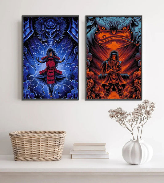 Naruto Shippuden Hot Japanese Self-adhesive Poster, Anime Wallpaper Sasuke Kakashi Itachi Madara and More Wall Art Wall Decors - CloudAnimeStudio