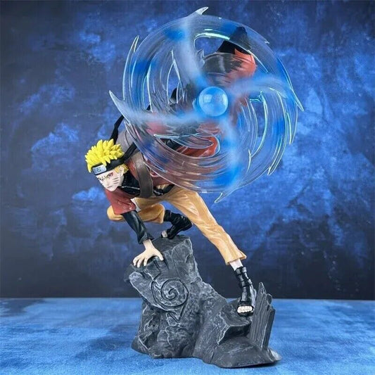 Naruto Uzumaki Sage Mode Figure, Wind Release Rasenshuriken Figurines 32cm/12in - CloudAnimeStudio