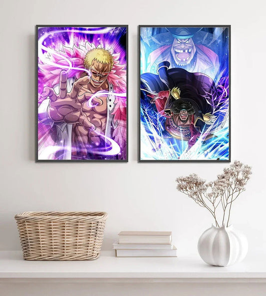 One Piece Anime Self-adhesive Poster, Anime Wall Art Wallpaper Home Decoration Painting Wall Art For Bedroom - CloudAnimeStudio