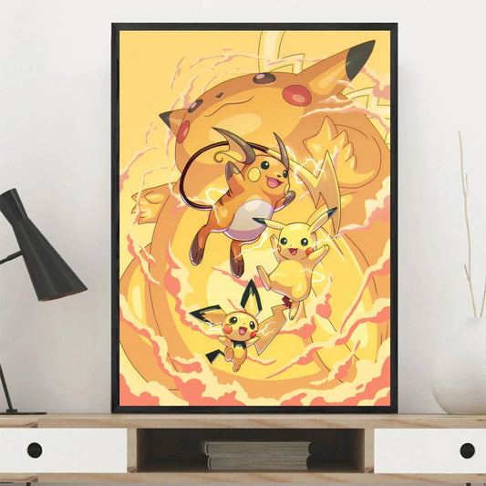 Pokemon Canvas Artwork, Wall Art Poster Prints Home Hanging Wall Decoration Decorative Modern Living Room - CloudAnimeStudio