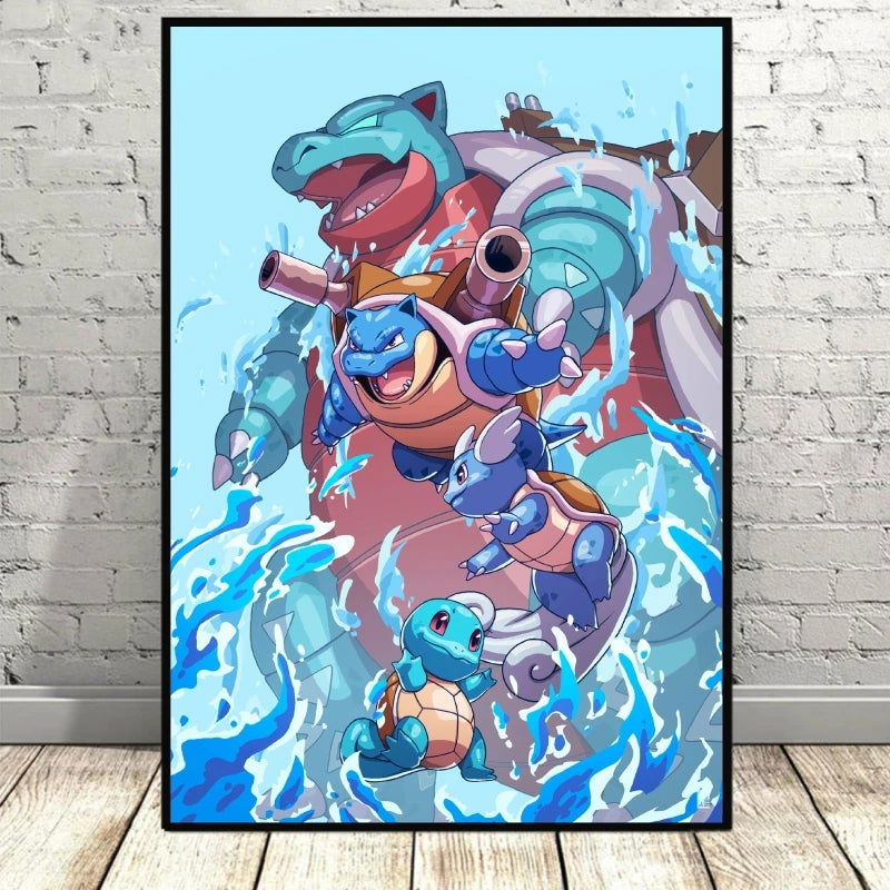 Pokemon Canvas Artwork, Wall Art Poster Prints Home Hanging Wall Decoration Decorative Modern Living Room - CloudAnimeStudio