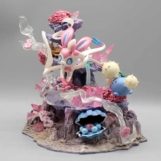 Pokemon Sylveon Anime Figures, Eevee Island Action Figurines PVC Statue Desk Decor 20 cm - CloudAnimeStudio