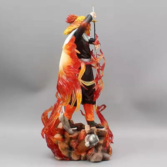Rengoku Kyoujurou Flame Hashira Anime Figure, Demon Slayer Kimetsu no Yaiba Figurines 30 cm - CloudAnimeStudio
