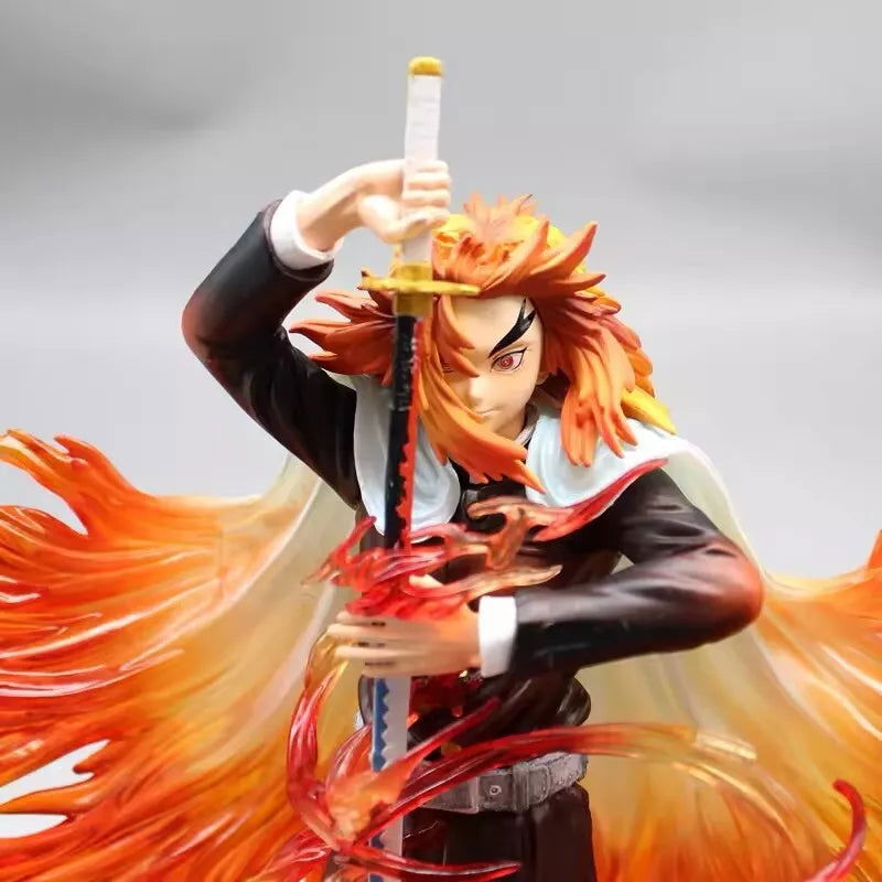 Rengoku Kyoujurou Flame Hashira Anime Figure, Demon Slayer Kimetsu no Yaiba Figurines 30 cm - CloudAnimeStudio