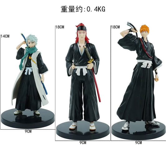 Renji, Toshiro, Ichigo Anime Figurine 3 PCS Set, BLEACH Action Figurines PVC Statues 14-18 CM - CloudAnimeStudio