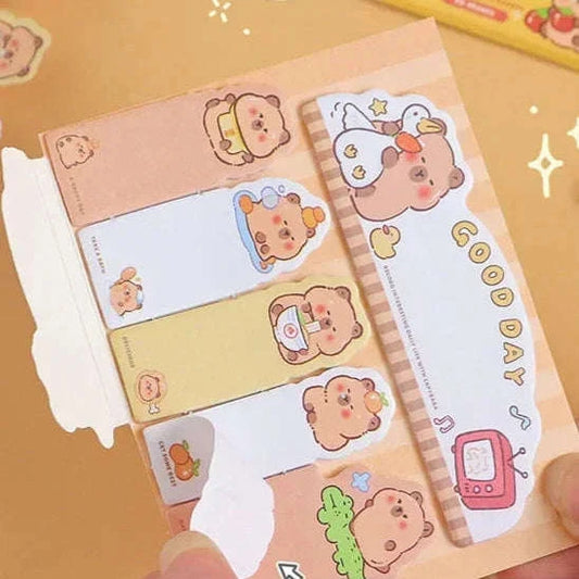 Cute Capybara Bookmark Sticky Notes CLOUDANIMESTUDIO